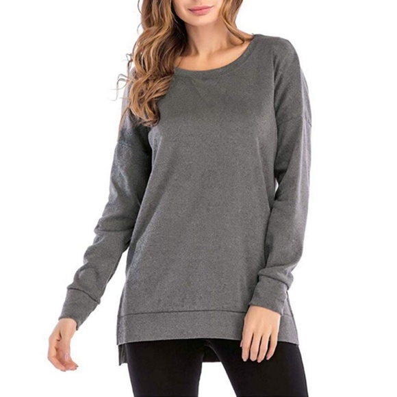 NWT Women's Side Split Crew Neck Pullover - Picture 7 of 8